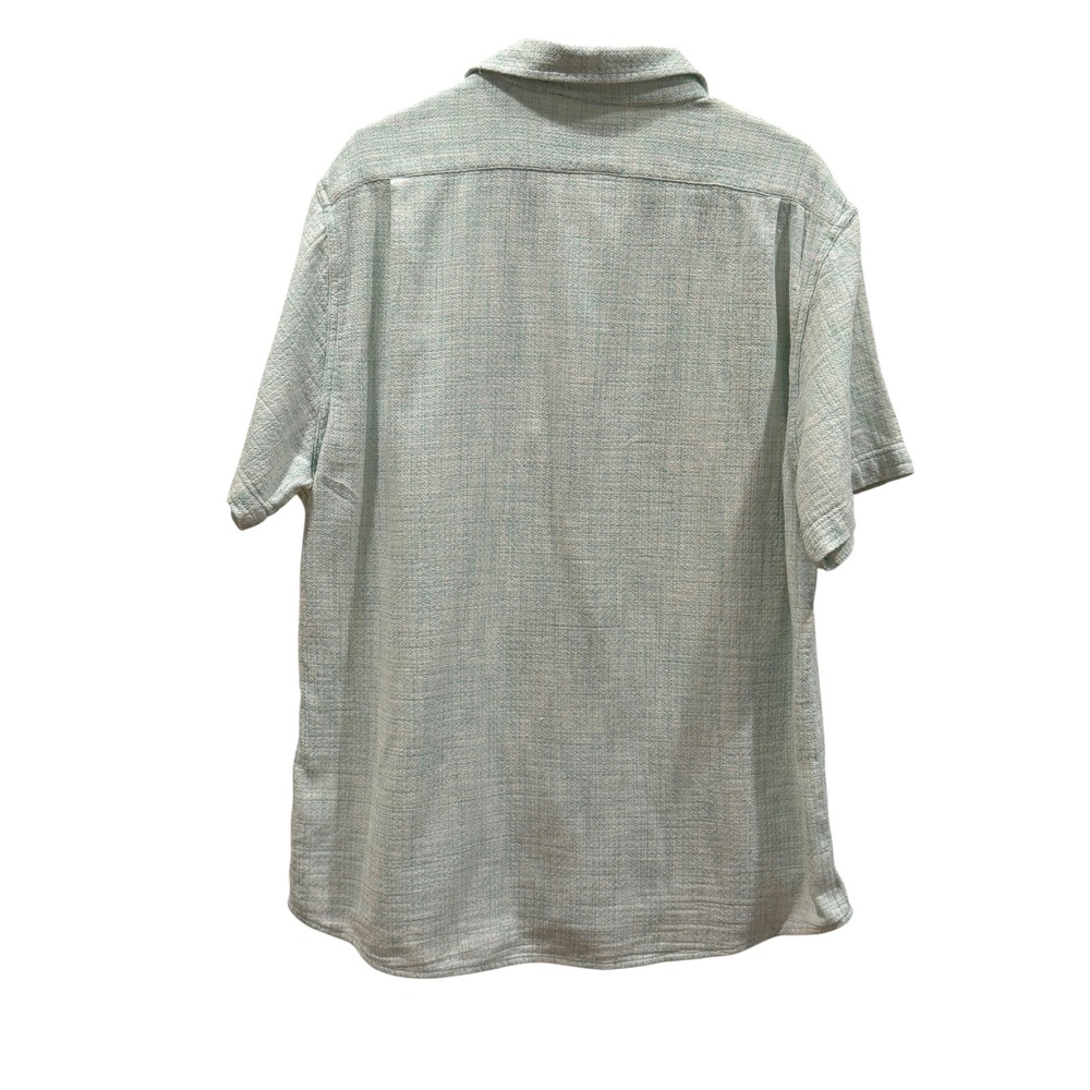 The Normal Brand Mens‎ XL Mint Green Textured Slub Cotton Short Sleeve Button - Picture 2 of 6